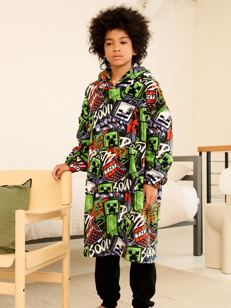 Multi Minecraft Hooded Blanket (5-16yrs) - Image 1 of 6