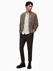 AllSaints Brown Kemble Suede Bomber Jacket - Image 4 of 6