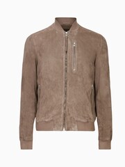 AllSaints Brown Kemble Suede Bomber Jacket - Image 6 of 6