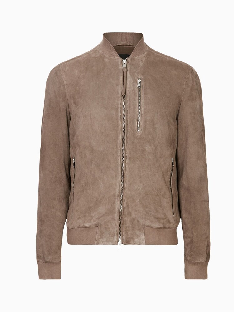 AllSaints Brown Kemble Suede Bomber Jacket - Image 6 of 6