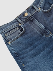 Reiss Mid Blue Jas Cotton-Modal Wide-Leg Jeans - Image 7 of 7