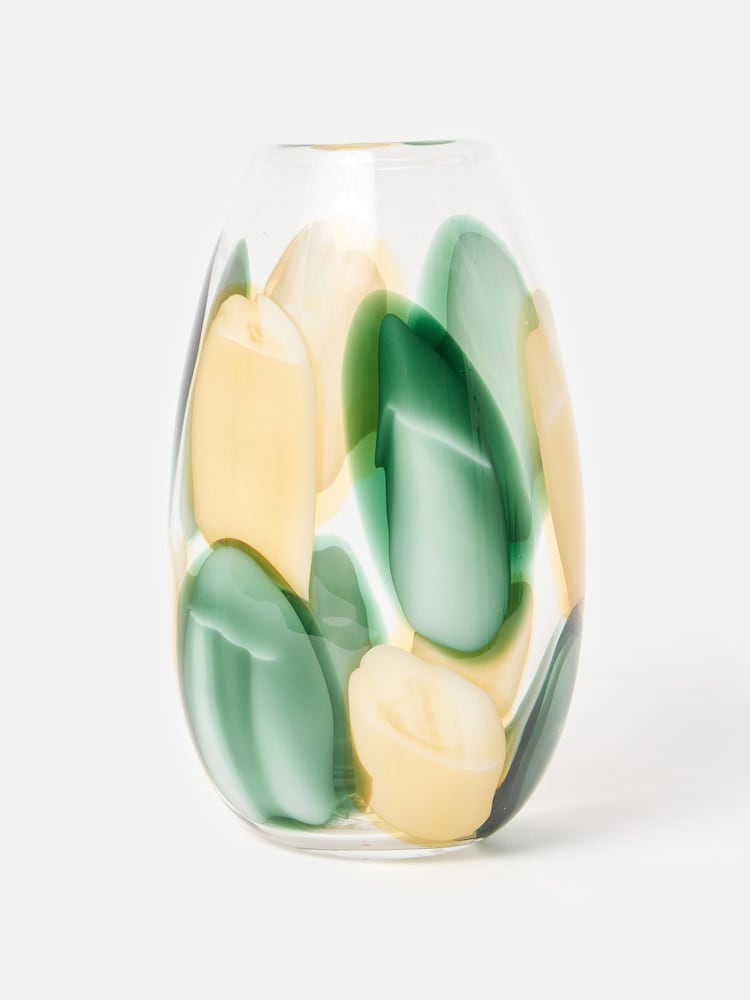 Oliver Bonas Green Kai Spot Oval Glass Vase - Image 2 of 5