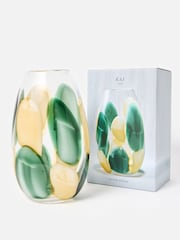 Oliver Bonas Green Kai Spot Oval Glass Vase - Image 3 of 5