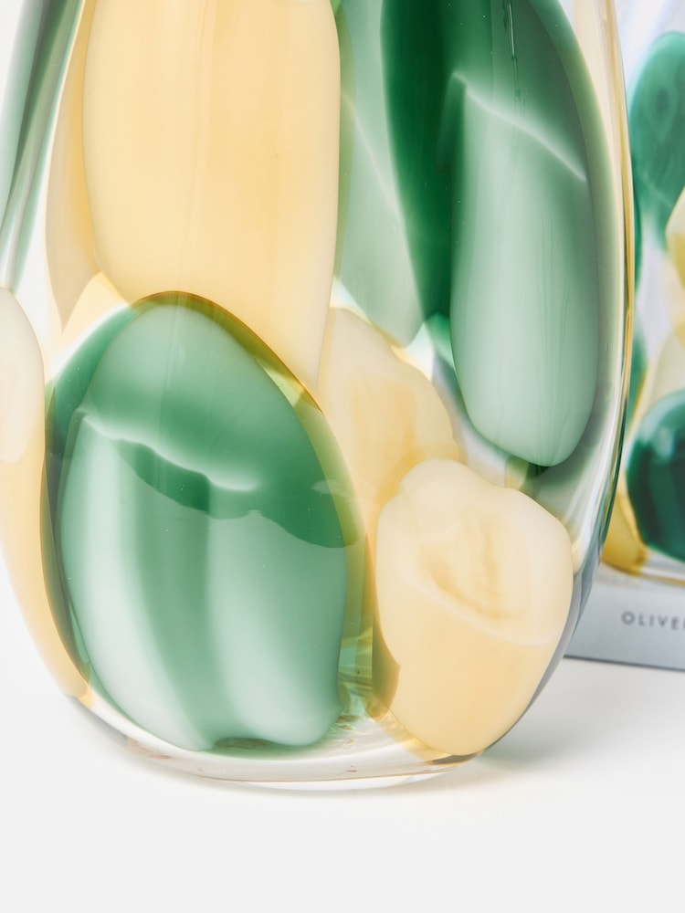 Oliver Bonas Green Kai Spot Oval Glass Vase - Image 5 of 5