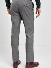 Light Grey Slim Fit Signature Wool Blend Stretch Flannel Trousers - Image 2 of 5