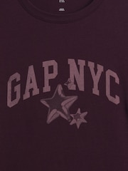 Gap Plum NYC Logo Graphic Short Sleeve T-Shirt (4-13yrs) - Image 4 of 4