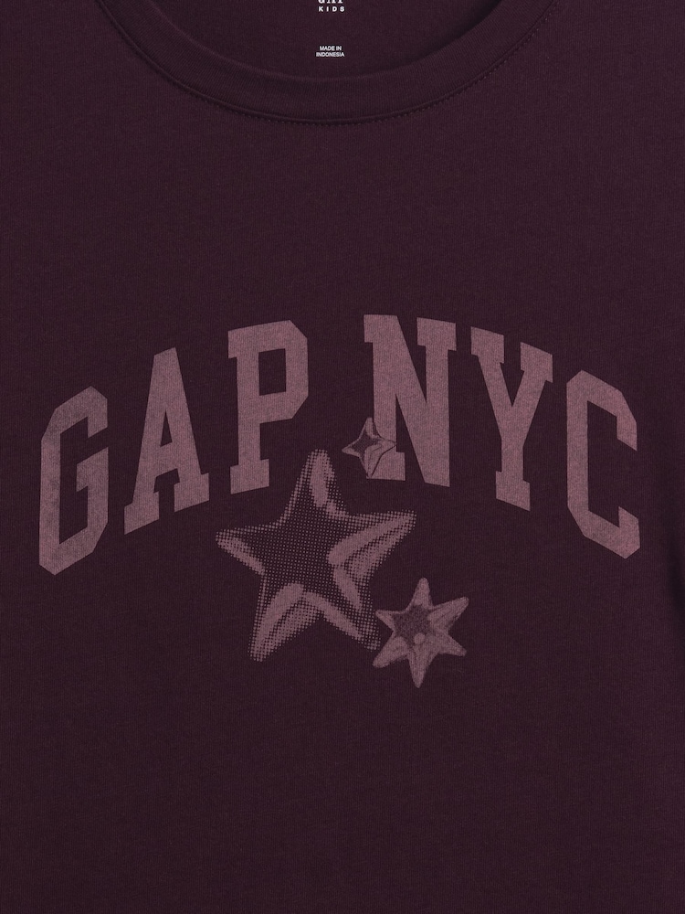 Gap Plum NYC Logo Graphic Short Sleeve T-Shirt (4-13yrs) - Image 4 of 4 Gap Plum NYC Logo Graphic Short Sleeve T-Shirt (4-13yrs) - Image 4 of 4