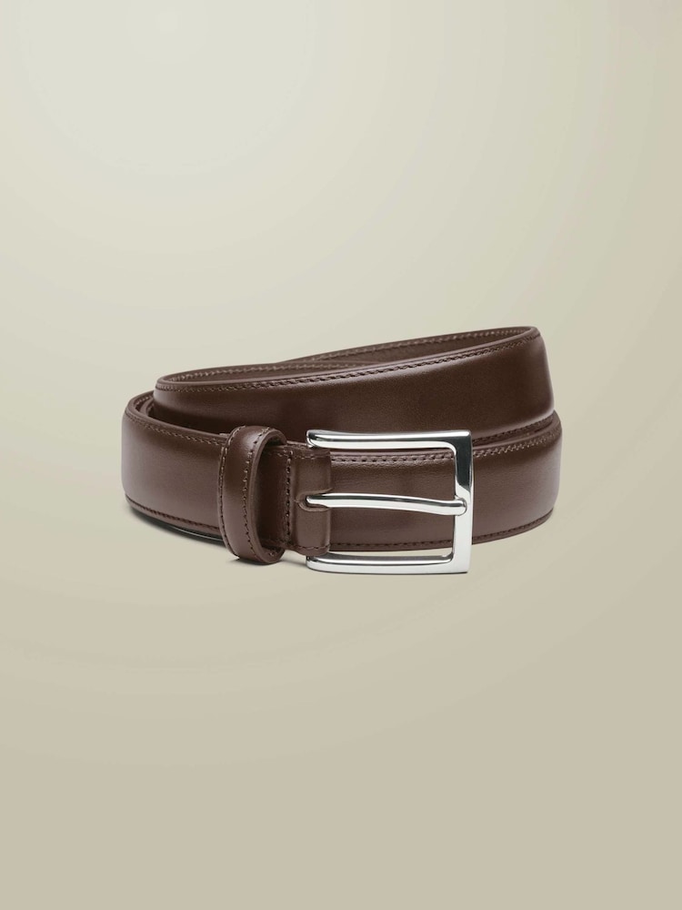 Charles Tyrwhitt Dark Brown Leather Formal Belt - Image 1 of 2 Charles Tyrwhitt Dark Brown Leather Formal Belt - Image 1 of 2