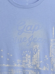 Gap Blue Skyline Logo Graphic Short Sleeve T-Shirt (4-13yrs) - Image 4 of 4