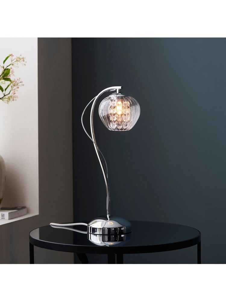 Gallery Home Chrome Digby Table Lamp - Image 1 of 3 Gallery Home Chrome Digby Table Lamp - Image 1 of 3