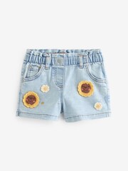 Denim Sunflower Crochet Shorts (3mths-7yrs) - Image 5 of 7