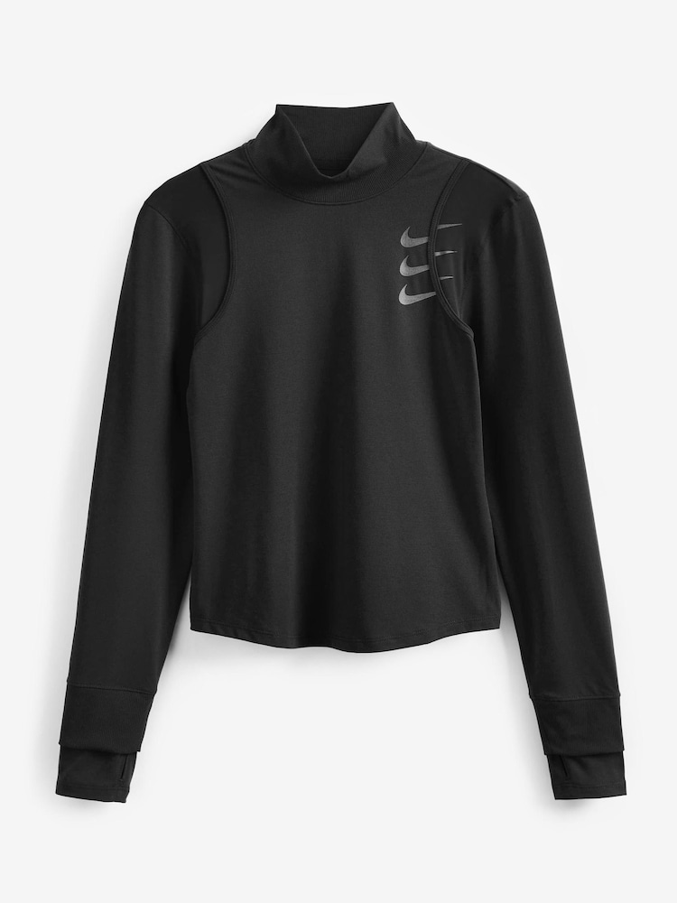 Nike Black Dri-FIT ADV Run Division Long-Sleeve Running Top - Image 7 of 8