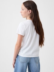 Gap White Brannan Bear Logo Graphic Short Sleeve T-Shirt (4-13yrs) - Image 2 of 4