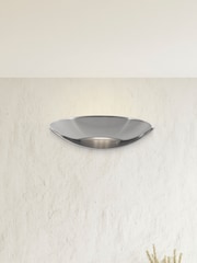 Searchlight Silver Ivy Satin Silver LED Uplight Wall Light - Image 1 of 3
