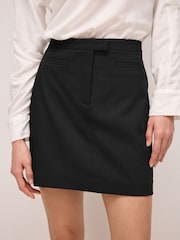 Noir - Mini-jupe stretch ajustée - Image 4 of 6
