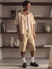 JACK & JONES Natural Longer Length Chino Shorts - Image 2 of 10