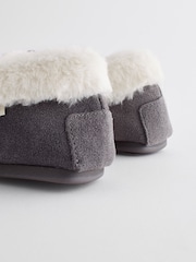 Grey Suede Moccasin Slippers - Image 7 of 7