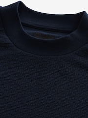 Dark Navy Textured Crew Sweatshirt - Image 6 of 7
