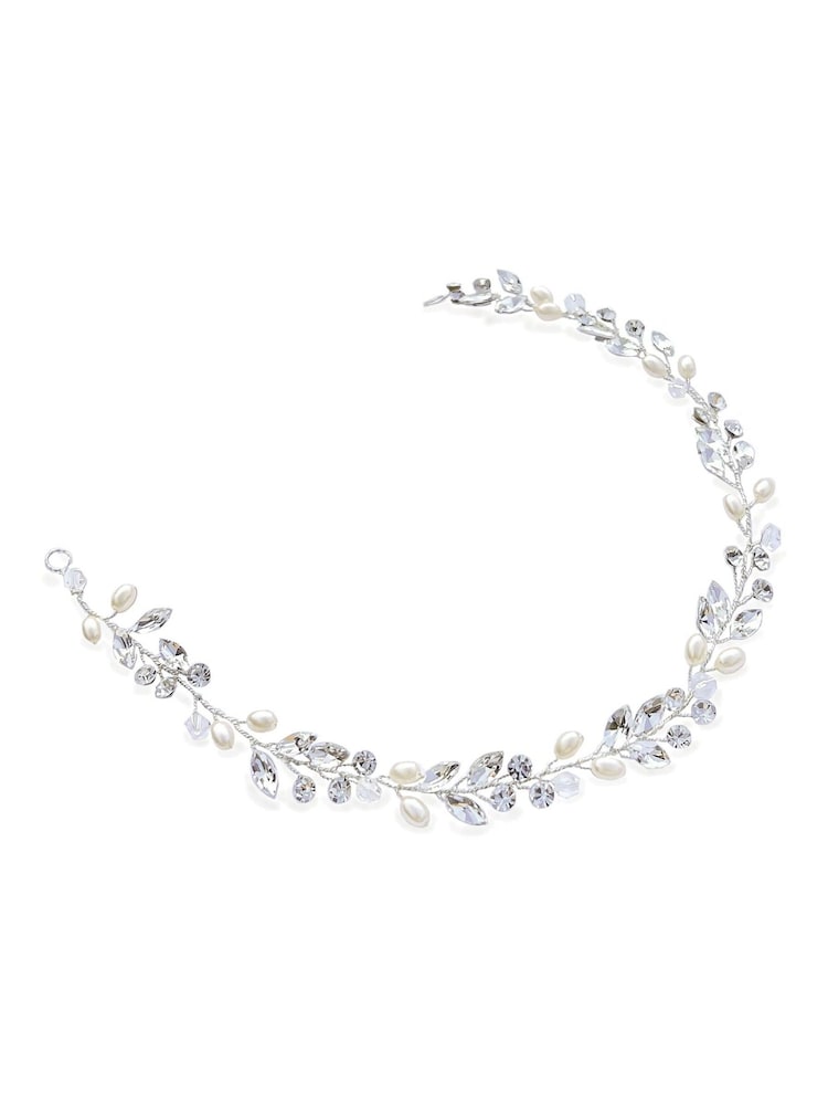 Ivory & Co Silver Bohemia Crystal And Pearl Hair Vine - Image 1 of 4 Ivory & Co Silver Bohemia Crystal And Pearl Hair Vine - Image 1 of 4
