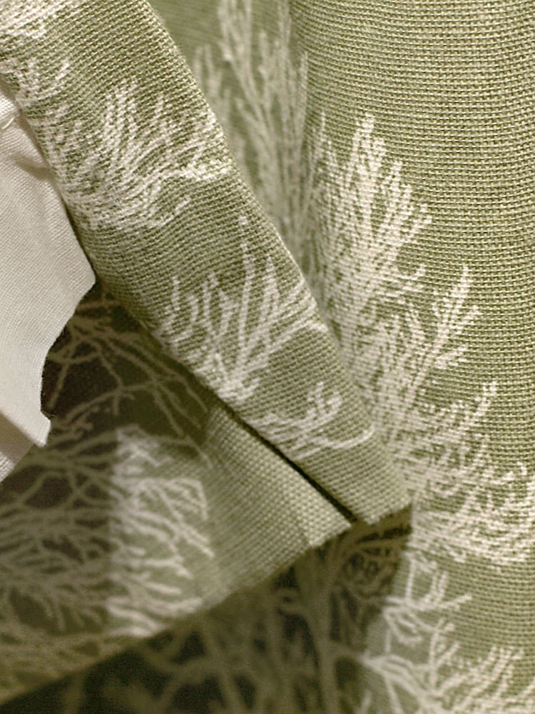 Fusion Green 100% Cotton Woodland Trees Eyelet Curtains - Image 2 of 3