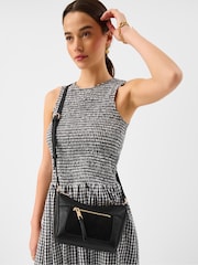 Accessorize Black Double Zip Crossbody Bag - Image 3 of 3