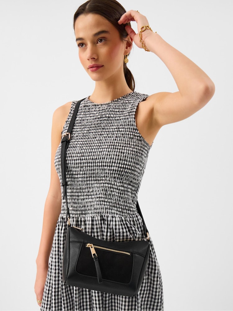 Accessorize Black Double Zip Crossbody Bag - Image 3 of 3 Accessorize Black Double Zip Crossbody Bag - Image 3 of 3