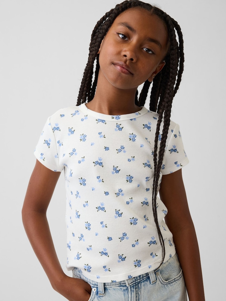 Gap Rib Kortärmad T-shirt (4-13år) - Bild 1 av 4