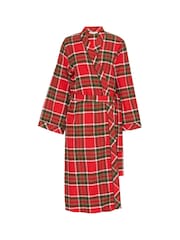 Cyberjammies Red Brushed Check Long Dressing Gown - Image 4 of 4