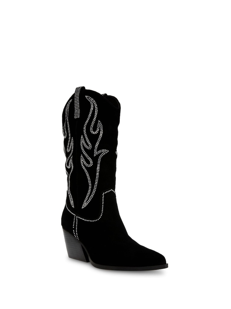 Steve Madden Walkover Boot Black Suede - Image 2 of 7
