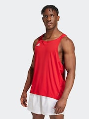 adidas Red Adizero Essentials Running Tank Top - Image 1 of 16