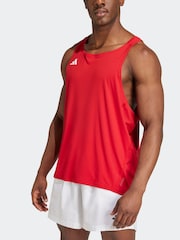 adidas Red Adizero Essentials Running Tank Top - Image 12 of 16