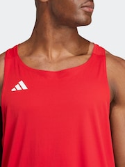 adidas Red Adizero Essentials Running Tank Top - Image 14 of 16