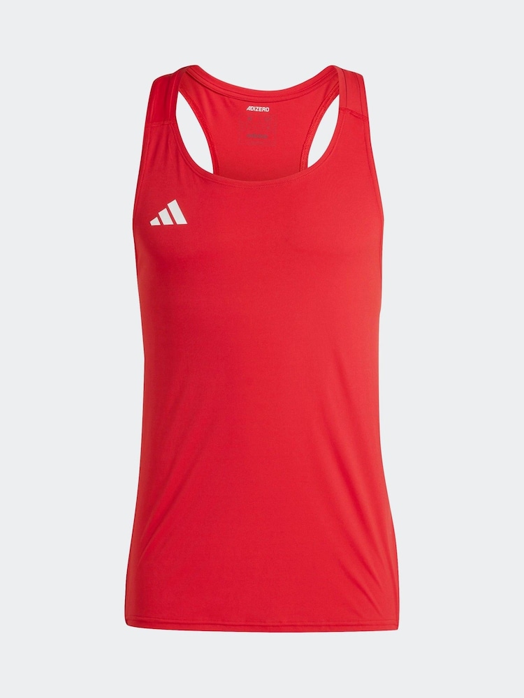 adidas Red Adizero Essentials Running Tank Top - Image 16 of 16