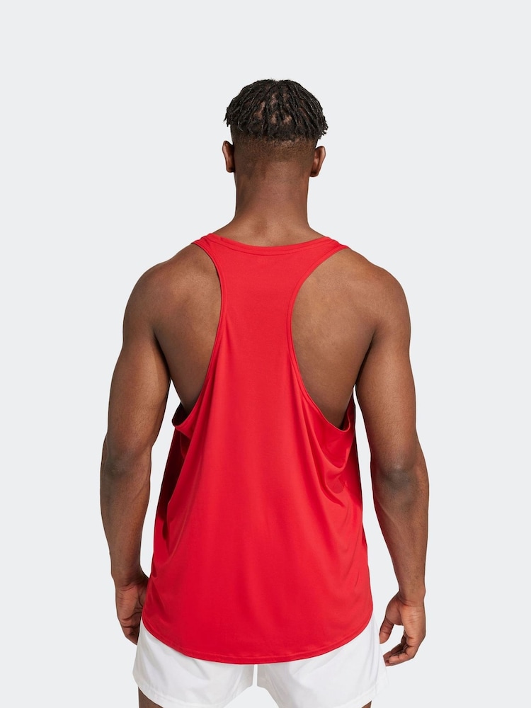 adidas Red Adizero Essentials Running Tank Top - Image 2 of 16