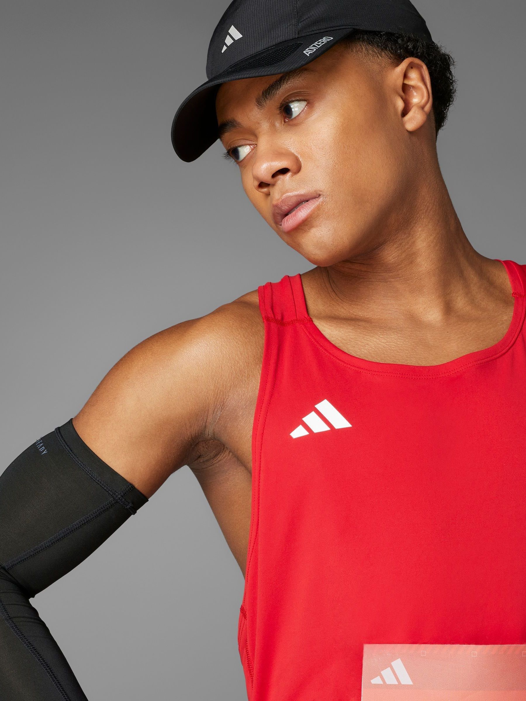 Red adidas tank top cheap