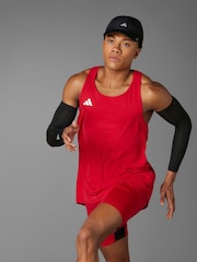 adidas Red Adizero Essentials Running Tank Top - Image 4 of 16