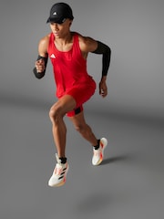 adidas Red Adizero Essentials Running Tank Top - Image 7 of 16