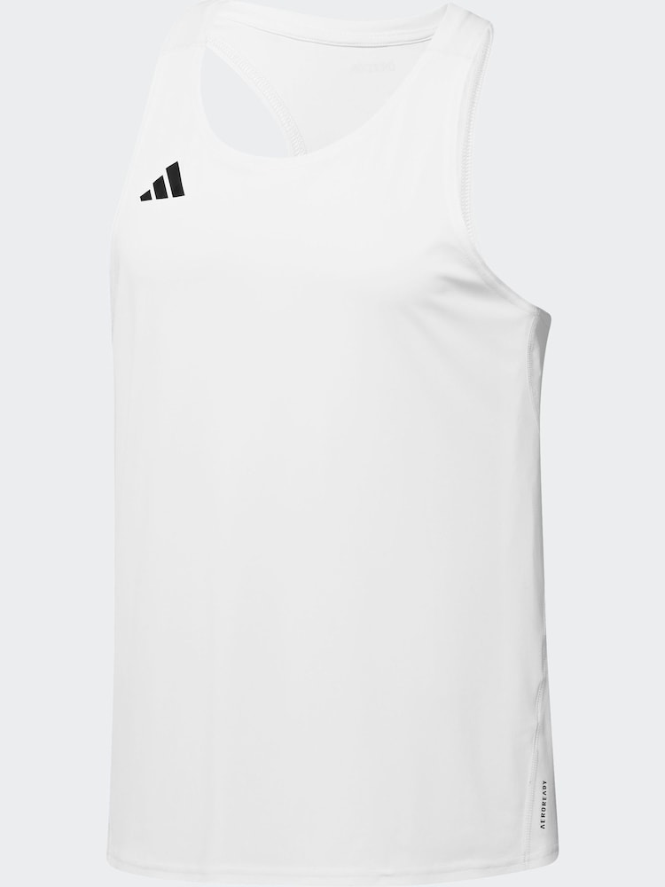 Blanco - adidas Adizero Essentials Running Tank Top - Imagen 1 de 16