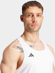 Blanco - adidas Adizero Essentials Running Tank Top - Imagen 11 de 16