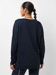 Sweaty Betty Blue After Class Yoke Longline Sweatshirt - Image 2 of 6