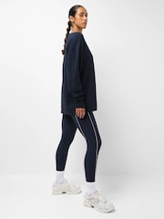 Sweaty Betty Blue After Class Yoke Longline Sweatshirt - Image 3 of 6