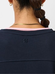 Sweaty Betty Blue After Class Yoke Longline Sweatshirt - Image 4 of 6