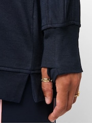 Sweaty Betty Blue After Class Yoke Longline Sweatshirt - Image 5 of 6