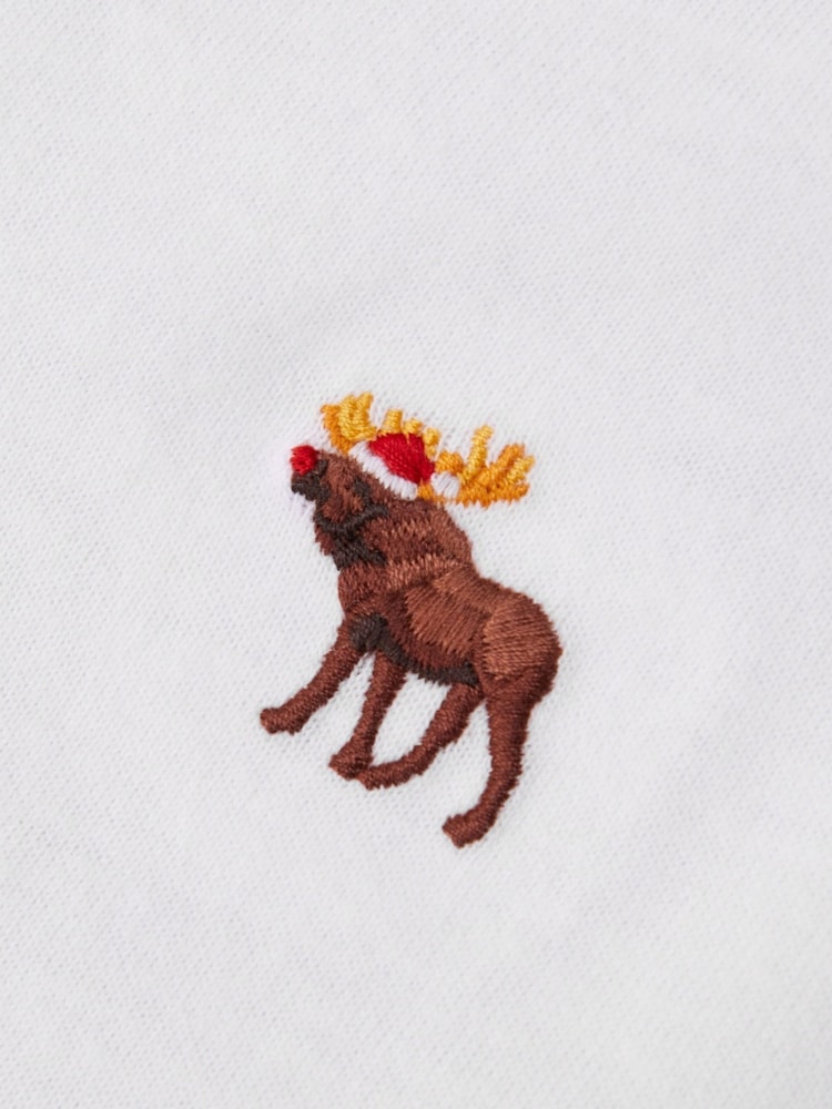 Abercrombie & Fitch Moose Logo White T-Shirt - Image 4 of 4