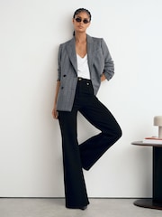 Reiss Black Jas Cotton-Modal Wide-Leg Jeans - Image 1 of 9