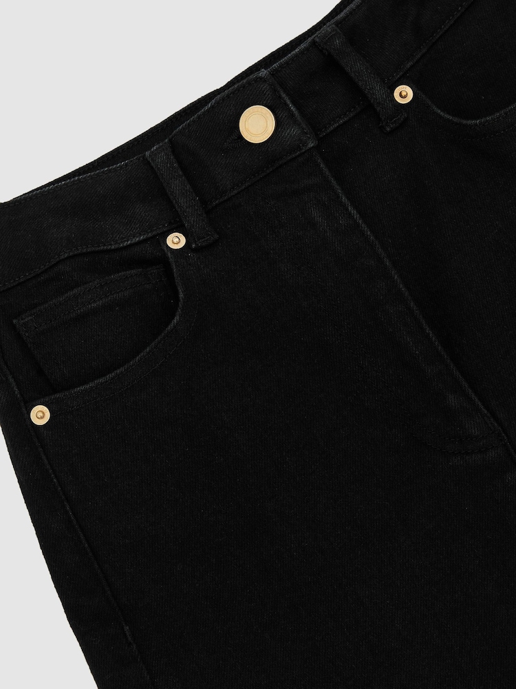 Reiss Black Jas Cotton-Modal Wide-Leg Jeans - Image 9 of 9 Reiss Black Jas Cotton-Modal Wide-Leg Jeans - Image 9 of 9