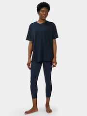 Sweaty Betty Blue Soft Flow Studio Longline T-Shirt - Image 2 of 6
