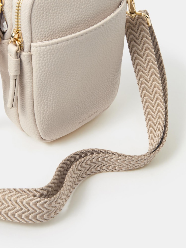 Accessorize Cream Double Pouch Phone Bag - Image 2 of 3 Accessorize Cream Double Pouch Phone Bag - Image 2 of 3
