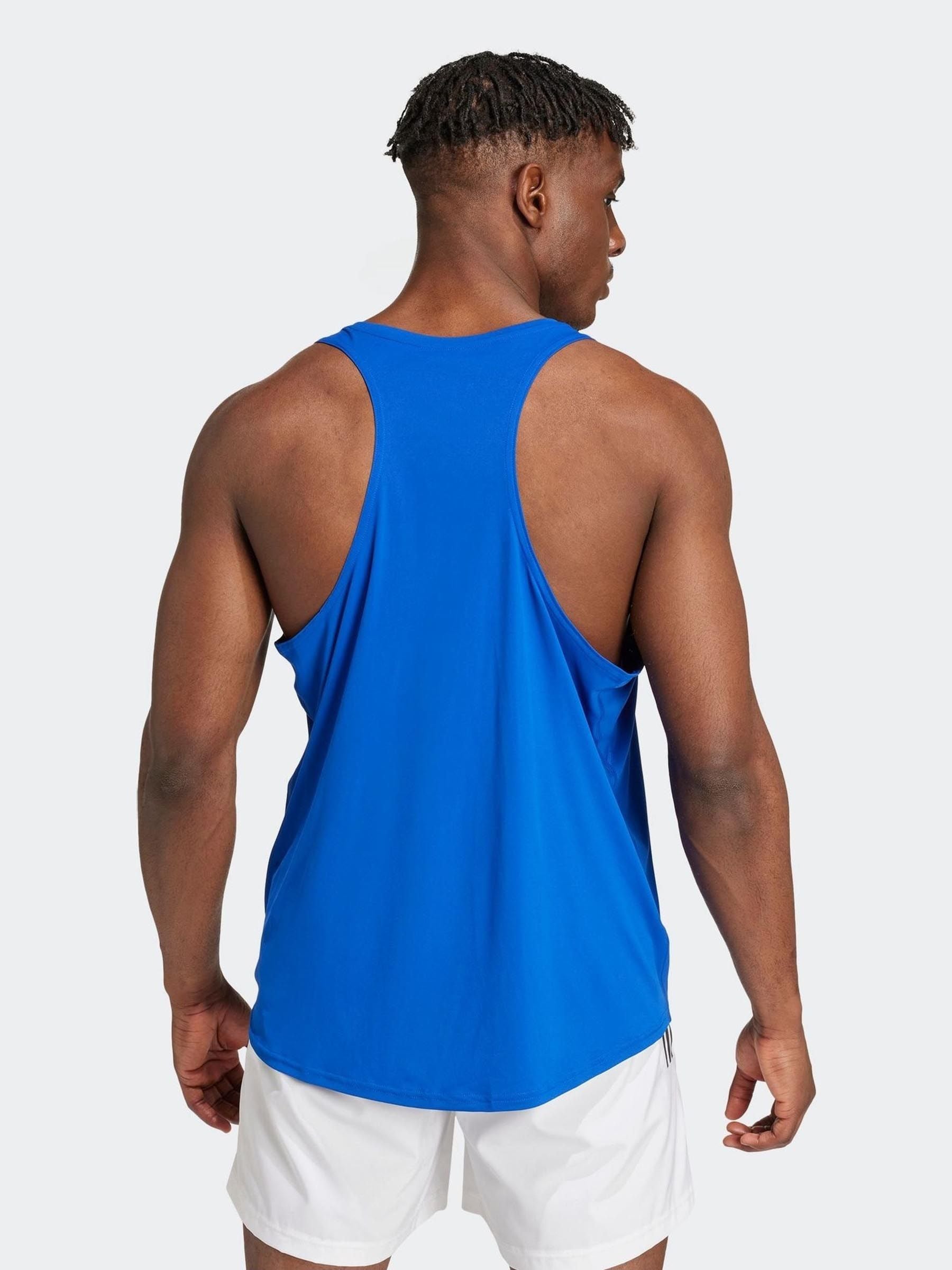 EGDE VLW AIR SINGLET L-XL Blue シースルー 極薄 Buy adidas Blue Adizero Essentials Running Singlet Vest from Next USA