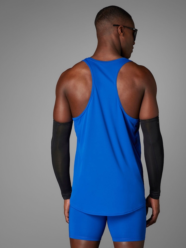 adidas Blue Adizero Essentials Running Tank Top - Image 4 of 15